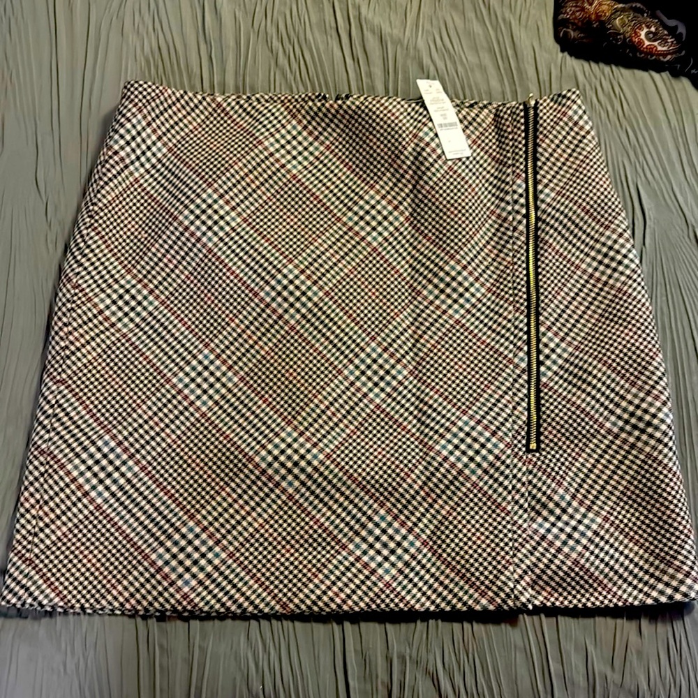 White House Black Market plaid skirt